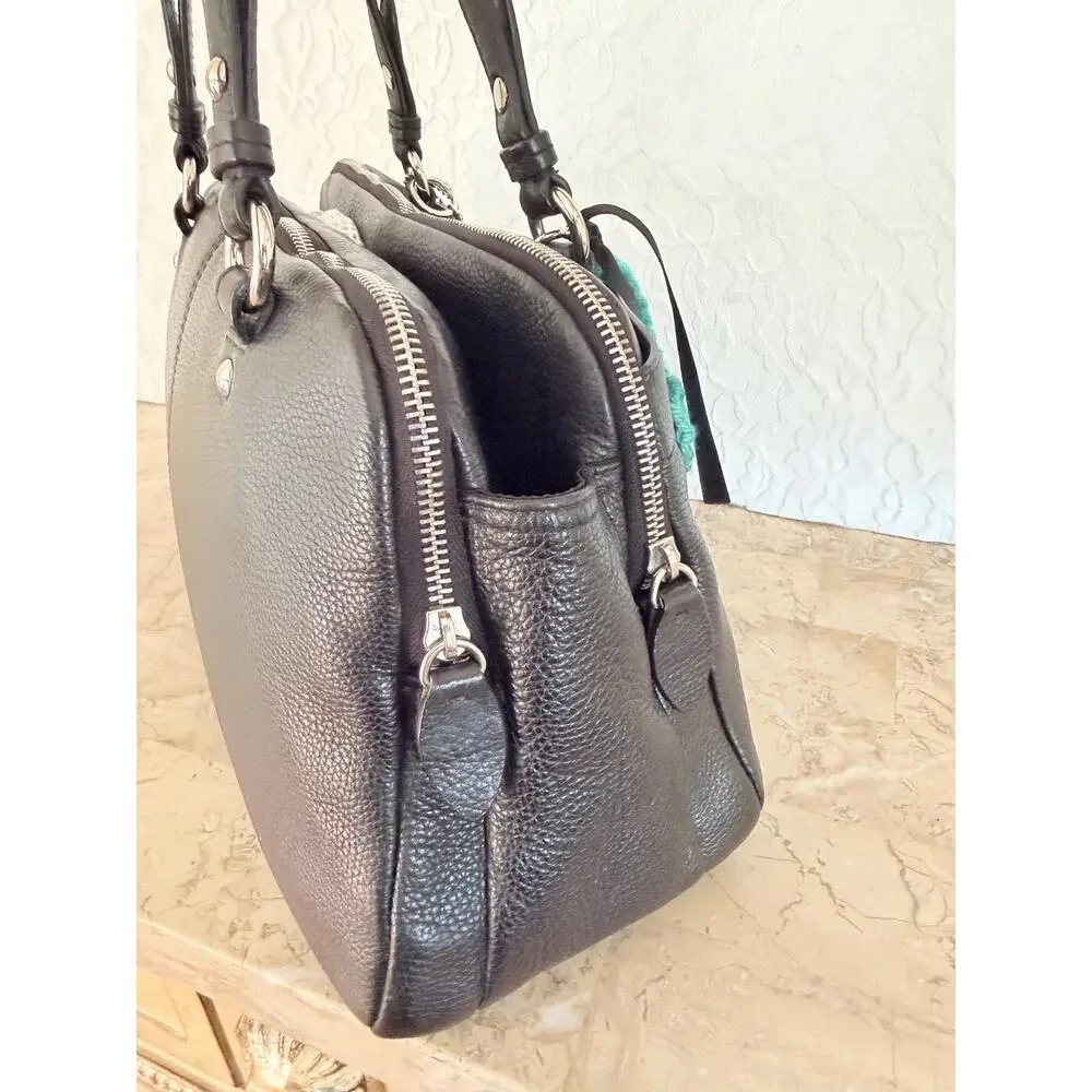 Vtg COACH Penelope black leather Satchel Bag F16529